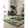benuta Nest Tappeto Salotto a Pelo Alto Whisper - Verde 150x150 cm - Morbido e Accogliente per Camera da Letto e Soggiorno - Facile da Pulire - Adatto al Riscaldamento a Pavimento