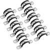 YIEMI Fascette per tubi, fascetta per tubi in acciaio inossidabile 304 da 16 mm di diametro, fascetta per tubi a U per tubi, tubi o cavi metallici (12 pezzi)