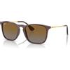 Ray-Ban Occhiali da sole RB4187 6593T5 Uomo colore Trasparente marrone lente marrone taglia 54 mm