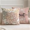 Vorysum Cuscino 45x45 Rosa Set 2 Pezzi - Copri Cuscini Decorativos con Stampa Floreale, Adatto per Divano, Poltrona, Sedia