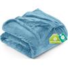 Utopia Bedding Coperta Pile Blanket [150x200 cm, Blu lavato] Coperta Calda per Letto, Divano, Sedia e Divano - 300 GSM Morbida, Accogliente e Spessa per Tutte le Stagioni