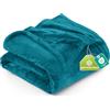 Utopia Bedding Coperta Pile Blanket [228x228 cm, Turchese] Coperta Calda per Letto, Divano, Sedia e Divano - 300 GSM Morbida, Accogliente e Spessa per Tutte le Stagioni