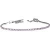 Donipreziosi Bracciale Tennis in Acciaio Inox con Zirconi taglio Brillante, Spessore 2 mm Lunghezza regolabile, disponibile in più colori - Uomo e Donna Unisex (Rosa)