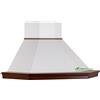 Coppari Cappa classica MAYA angolo 105X105 rustica legno noce scuro motore C52