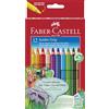 FABER-CASTELL - Matite colorate Jumbo Grip, 12 pezzi, astuccio cartoncino