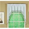 Today's Curtain Adirondack - Festone per uncinetto a 2 tonalità, 96,5 cm, bianco/grigio, 60 W x 38 L
