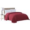 Beatrice Home Fashions Copriletto in ciniglia, bordeaux, matrimoniale