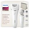 Philips Beauty Set Serie 9000 - Set all-in-one per tutto il corpo, epilatore senza fili, wet & dry, 6 accessori, modello BRE770/92
