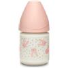 Suavinex Biberon di vetro Tettarella rotonda flusso lento 120ml - Suavinex Coniglio Rosa