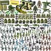 Nicolababe 390 Pezzi Set Armi Militari Giocattoli Mattoncini Equipaggiamento Soldato, Elmetto Mimetizzato, Gilet Tattico, Scudi, Mitragliatrice Gatling, Compatibile con le Principali Minifigure