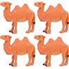 TOYANDONA 4PCS Camel Figurine Giocattoli, Camel Modelli Giocattoli in miniatura Camel Figurine Modello Animale Desktop Ornamenti Statua Collezione Home Decor