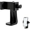 WovaOrx Supporto universale per smartphone con adattatore treppiede, compatibile con iPhone, Samsung e altri dispositivi, filettatura standard 1/4-20, nero