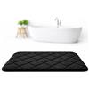 PARENCE. Materassino nero - memory foam - 50 x 40 cm - antiscivolo - ultra-assorbente - ad asciugatura rapida