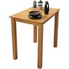 Woodroom Tavolo da pranzo Kota Hevea laccato massiccio (rovere 50 x 70 cm)