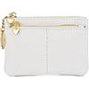ZOUIQSS Donna Portamonete Borsello in vera pelle con Portachiavi Coin Purse（Bianco）
