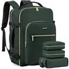 LOVEVOOK Zaino da Viaggio Grande da Donna, 40L Grande Zaini Aereo Bagaglio a Mano Trolley Valigia Borsa Zaino Porta PC 17 Pollici, Impermeabile Cabin Max per Ryanair Easyjet