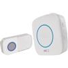 EMOS - Kit campanello con campanello e pulsante impermeabile per campanello, 36 melodie, segnale a colori - portata 150 m, 4 livelli di volume fino a 90 dB, funzionamento a batteria, bianco