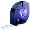 dymo Nastro per etichettatrici Dymo LetraTag plastica 12 mm x 4 m nero/trasparente S0721530