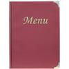 securit Portamenù Basic - A4 - 31,5 x 24 cm - PVC - bordeaux - 4+2 buste fisse incluse - Securit