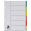 Q-Connect Divisori colorati Q-Connect con indice scrivibile formato A4 in cartoncino manilla - 6 fogli - KF00187