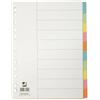 Q-Connect Divisori colorati Q-Connect con indice scrivibile formato A4 in cartoncino manilla - 10 fogli - KF34029