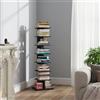 TUTOTAK Libreria verticale a 8 ripiani, mensola per libri a dorso stretto per piccoli spazi, mensola angolare per soggiorno, ufficio, studio, ingresso, marrone rustico BS06BK008EU