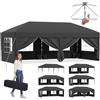 JUMMICO Gazebo 3x6 Pieghevole｜Assemblaggio in 5 Minuti｜Altezza Regolabile & 10cm più Alta｜Stabile al Vento & Impermeabile｜Protezione UV 50+｜Per Giardino, Campeggio & Feste Grigio
