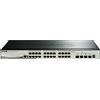 D-Link DGS-1510-28X/E Switch Smart Managed Gigabit Staccabile da 28 Porte(24 x 10/100/1000Mbps, 4 x 10G SFP+) - Solo cavo di alimentazione UE, Nero/Grigio