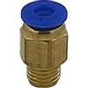 Generico Raccordo Innesto rapido pneumatico per tubo 4 mm filetto M8 - Conf. 15 pezzi