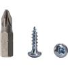 SKIR'CO (100 pezzi) Viti per legno DIN 7981 in acciaio zincato 4,0 x 15 mm, viti per truciolato con testa bombata, testa Pozidrive