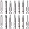 Bestgle Set di 14 punte per cacciavite Torx a 5 punti, set di cacciaviti magnetici S2 in acciaio 1/4, codolo esagonale Torx, punte T10, T15, T20, T25, T27, T30, T40, lunghezza 50 mm