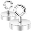 Neosmuk Gancio magnetico, 3 kg, con ganci per frigorifero, gancio da crociera extra forte da appendere, gancio magnetico per cabine, barbecue (argento, confezione da 2)