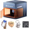 SCULPFUN iCube Ultra 12 W Macchina per incisione laser, mini incisore laser, APP SCULPFUN, macchina laser completamente chiusa, taglierina laser legno con filtro fumo, area di lavoro 150 x 150 mm