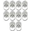 POFET 10pcs Vintage Stile Retro Maniglia Maniglia Armadio Cassetto Metallo Pull Ring Antique Lions Head Glod