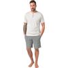 JP 1880 Pigiama con Taglio Speciale per l'addome, t-Shirt e Pantaloni a Fantasia, Disponibile Fino alla tg. 8 XL Bianco Sporco 6XL 844079200-6XL