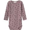 NAME IT NBFWANG Wool Rib LS Body AOP Maniche Lunghe, Lila, 50 neonata