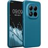 kwmobile Custodia Compatibile con Xiaomi Redmi Note 15 PRO+ 5G / Poco M8 PRO 5G Cover - Protezione Back Case Morbida - Silicone TPU Effetto Metallizzato Blu Caraibi metalizzato