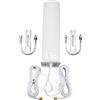 BOOBRIE Antenna 4G Esterna 10DBi Dual SMA Maschio RG174 5M Cavo WiFi ad Alto Guadagno 3G 4G LTE Omnidirezionale per Router 5GLTE Hotspot Wireless