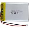 HXJNLDC Batteria ricaricabile al polimero di litio CC 3.7V 550mAh 303450, adatta per prodotti elettronici fai da te 3.7-5V con sostituzione della batteria a 2 fili incorporata e luci LED