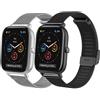 MIJOBS Cinturino Compatibile con Amazfit GTS4/GTS 4mini/Cheetah (Square)/Active 2/Active Bracciali in Acciaio Inossidabile in Metallo, 20 mm