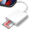 Fanoyo Lettore di Schede SD iPhone, Adattatore iPhone per SD Card Reader, Adattatore lettore sd per iPhone 14 12 13 11 X XS/XR/8/7/iPad