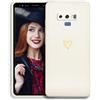 POUHYE Cover per Samsung Galaxy Note 9 Custodia Originale, Gomma Gel di Silicone Liquida Cover con Protezione Fotocamera, Morbida Sottile e Antiurto AntiGraffio Case con Motivo a Amore Cuore Bianco