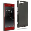 REY Cover in Gel TPU Nera per Sony Xperia XZ Premium, Ultra Sottile 0,33 mm, Morbido Flessibile, Custodia Silicone