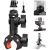 UNSTINCER Supporto Action Cam, Super Morsetto per Gopro Insta360 DJI Akaso | per 17 a 40 mm Tubo, 360° Rotativo, 1/4 Vite, Camera Attacco per Bici Bike Moto MTB Manubrio Staffa Selfie Stick Asta Mount
