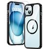 TAURI Cover per iPhone 15 Plus con Pellicola in Vetro Temperato,[Compatibile con MagSafe] Magnetica Custodia per Sottile Anticaduta - Nero