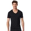 Schiesser Herren T-Shirt V-Ausschnitt-Premium Modal Canottiera, Nero_181531, XXL Uomo
