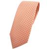 TigerTie - Cravatta sottile di design, in seta, con motivo a pois Salmone arancione. Taglia unica