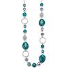 FULU AUTUMN Collana di perle lunga in argento - Collana boheme con cristalli e perle in pietra naturale, gioielli fantasia, idea regalo per la festa della mamma, 88 cm, Pietra Cristallo, Senza Gemme