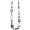 FULU AUTUMN Collana di perle lunga in argento - Collana boheme con cristalli e perle in pietra naturale, gioielli fantasia, idea regalo per la festa della mamma, 88 cm, Pietra Cristallo, Senza Gemme