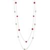 FULU AUTUMN Collana lunga con perle da donna, argento nero, catena statement, gioielli alla moda, catena lunga, vintage, regalo di compleanno per donne, 39 inches, Cristallo Perla, Non pietra preziosa